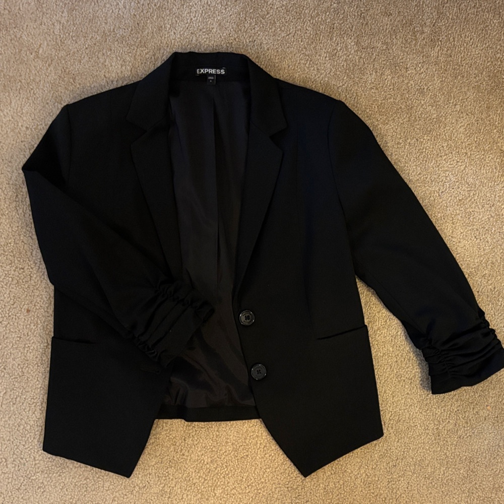 Express Black Jacket with Stylish Details